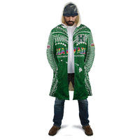 Custom Hawaii Rainbow Warriors Cloak Polynesian Motif Green Color
