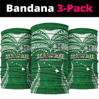 Hawaii Rainbow Warriors Neck Gaiter Polynesian Motif Green Color