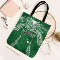 Hawaii Rainbow Warriors Tote Bag Polynesian Motif Green Color