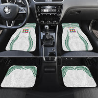 Custom Hawaii Rainbow Warriors Car Mats Polynesian Motif White Color