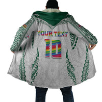 Custom Hawaii Rainbow Warriors Cloak Polynesian Motif White Color
