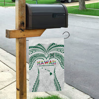 Hawaii Rainbow Warriors Garden Flag Polynesian Motif White Color