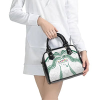 Hawaii Rainbow Warriors Shoulder Handbag Polynesian Motif White Color