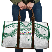 Hawaii Rainbow Warriors Travel Bag Polynesian Motif White Color