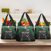 Hawaii Rainbow Warriors Grocery Bag Polynesian Motif Black Color