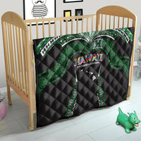 Hawaii Rainbow Warriors Quilt Polynesian Motif Black Color
