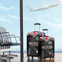 Hawaii Rainbow Warriors Luggage Cover Polynesian Motif Special Edition Rainbow Gradient