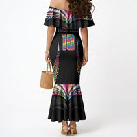 Custom Hawaii Rainbow Warriors Mermaid Dress Polynesian Motif Special Edition Rainbow Gradient