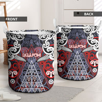 Aotearoa Iwi Ngapuhi Laundry Basket Maori Motif Tribal
