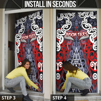 Personalised Aotearoa Iwi Ngapuhi Door Cover Maori Motif Tribal