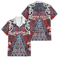 Personalised Aotearoa Iwi Ngapuhi Family Matching Short Sleeve Bodycon Dress and Hawaiian Shirt Maori Motif Tribal