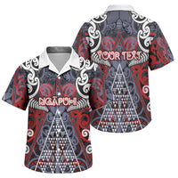 Personalised Aotearoa Iwi Ngapuhi Family Matching Summer Maxi Dress and Hawaiian Shirt Maori Motif Tribal