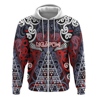 Personalised Aotearoa Iwi Ngapuhi Zip Hoodie Maori Motif Tribal