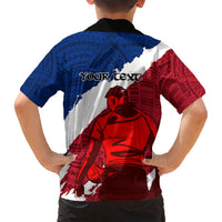 Custom Samoa Rugby Hawaiian Shirt Siva Tau Dance Polynesian Tattoo Brush Style LT03 - Polynesian Pride