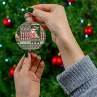 Hawaii Mele Kalikimaka Ceramic Ornament Aloha and Christmas Elements Patchwork Green Style LT03 - Polynesian Pride