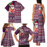 Hawaii Mele Kalikimaka Family Matching Tank Maxi Dress and Hawaiian Shirt Aloha and Christmas Elements Patchwork Pink Style LT03 - Polynesian Pride