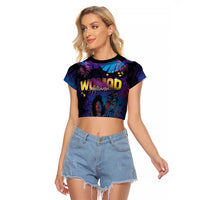 Aotearoa Arts Festival 2025 Raglan Cropped T Shirt Maori Music Art Dance - Rhythmic Vibes