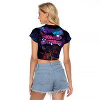 Aotearoa Arts Festival 2025 Raglan Cropped T Shirt Maori Performing Art and Music - Rhythmic Vibes LT03 - Polynesian Pride
