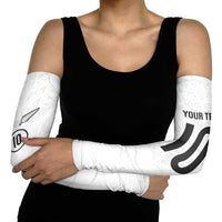 Custom New Zealand Football Arm Sleeves The Whites-Sporty T90 Style LT03 - Polynesian Pride