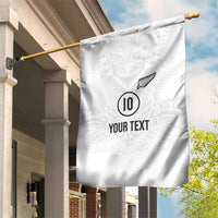 Custom New Zealand Football Garden Flag The Whites-Sporty T90 Style LT03 House Flag White - Polynesian Pride