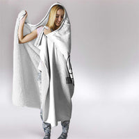 Custom New Zealand Football Hooded Blanket The Whites-Sporty T90 Style LT03 - Polynesian Pride
