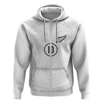Custom New Zealand Football Hoodie The Whites-Sporty T90 Style - Polynesian Pride