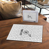 Custom New Zealand Football Puzzle The Whites-Sporty T90 Style - Polynesian Pride