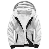 Custom New Zealand Football Sherpa Hoodie The Whites-Sporty T90 Style LT03 Unisex White - Polynesian Pride