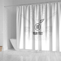 Custom New Zealand Football Shower Curtain The Whites-Sporty T90 Style LT03 - Polynesian Pride