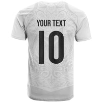 Custom New Zealand Football T Shirt The Whites-Sporty T90 Style LT03 - Polynesian Pride