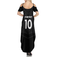 Custom Aotearoa Rugby Family Matching Summer Maxi Dress and Hawaiian Shirt The Blacks-Sporty T90 Style LT03 - Polynesian Pride