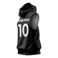 Custom Aotearoa Rugby Sleeveless Hoodie The Blacks-Sporty T90 Style - Polynesian Pride