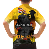 Niue ANZAC Day Family Matching Puletasi and Hawaiian Shirt Soldier and Gallipoli Lest We Forget LT03 - Polynesian Pride