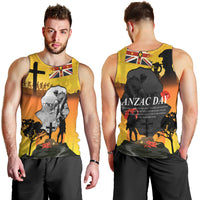 Niue ANZAC Day Men Tank Top Soldier and Gallipoli Lest We Forget LT03 - Polynesian Pride