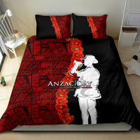 Tonga ANZAC Day Bedding Set Red Poppies Flower Soldier Lest We Forget LT03 - Polynesian Pride