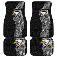 American Samoa Flag Day Car Mats Tribal Tattoo with Eagle Black