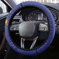 American Samoa Flag Day Steering Wheel Cover Tribal Tattoo with Eagle Blue-Red