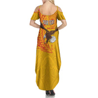 Personalised American Samoa Flag Day Family Matching Summer Maxi Dress and Hawaiian Shirt Fautasi Race Pago Pago-Aeto Eagle Wings Tribal Style LT03 - Polynesian Pride
