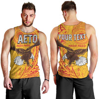 Personalised American Samoa Flag Day Men Tank Top Fautasi Race Pago Pago-Aeto Eagle Wings Tribal Style