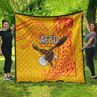 American Samoa Flag Day Quilt Fautasi Race Pago Pago-Aeto Eagle Wings Tribal Style