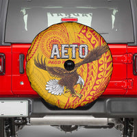 American Samoa Flag Day Spare Tire Cover Fautasi Race Pago Pago-Aeto Eagle Wings Tribal Style