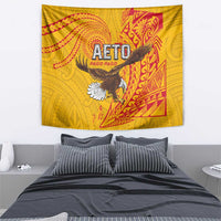 American Samoa Flag Day Tapestry Fautasi Race Pago Pago-Aeto Eagle Wings Tribal Style
