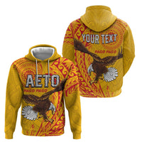 Personalised American Samoa Flag Day Zip Hoodie Fautasi Race Pago Pago-Aeto Eagle Wings Tribal Style