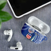 American Samoa Flag Day AirPods Case Fautasi Race Fagatogo-Iseula O Le Moana Sailfish Tribal Style LT03 - Polynesian Pride