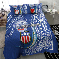 American Samoa Flag Day Bedding Set Fautasi Race Fagatogo-Iseula O Le Moana Sailfish Tribal Style LT03 - Polynesian Pride