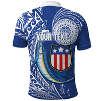 Personalised American Samoa Flag Day Polo Shirt Fautasi Race Fagatogo-Iseula O Le Moana Sailfish Tribal Style LT03 - Polynesian Pride