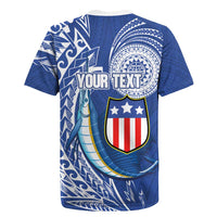 Personalised American Samoa Flag Day Rugby Jersey Fautasi Race Fagatogo-Iseula O Le Moana Sailfish Tribal Style LT03 - Polynesian Pride