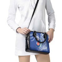 American Samoa Flag Day Shoulder Handbag Fautasi Race Fagatogo-Iseula O Le Moana Sailfish Tribal Style LT03 - Polynesian Pride