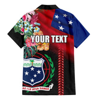 Personalised Samoa Indenpendence Day Family Matching Mermaid Dress and Hawaiian Shirt Tropical Samoan Coat of Arms With Siapo Pattern LT03 - Polynesian Pride