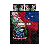 Personalised Samoa Indenpendence Day Quilt Bed Set Tropical Samoan Coat of Arms With Siapo Pattern LT03 - Polynesian Pride